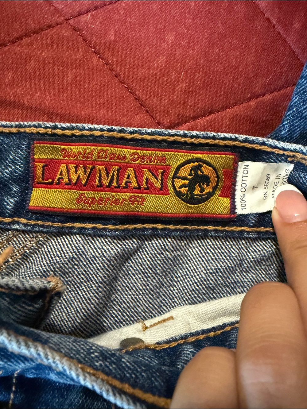 Vintage Lawman Blue Denim High-Rise Jeans - Picture 4 of 9